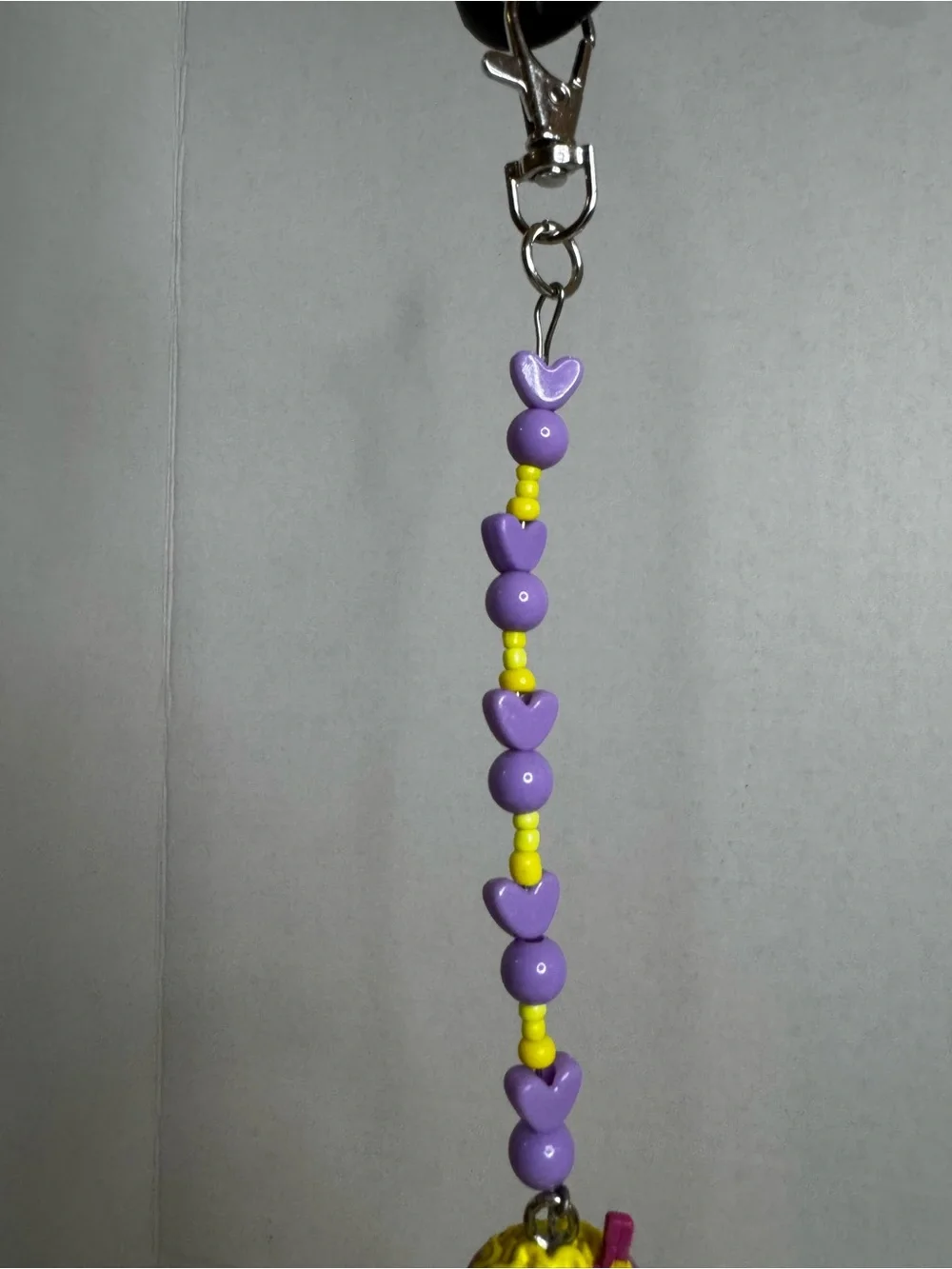 Shopkins Purple and Yellow Noodle Cup Keychain Charm
